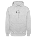Unisex Hoodie | With Cross Symbol (printed) - light heather grey